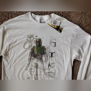 Star Wars Boba Fett Graphic Long Sleeve Shirt NWT